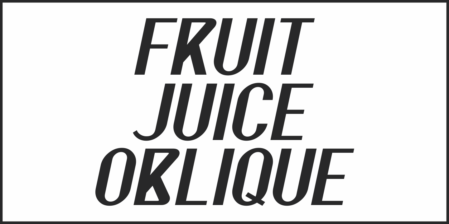 Przykładowa czcionka Fruit Juice JNL #3